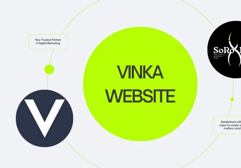 La landing page VINKA affichée sur un écran, présentant l’offre du réseau.